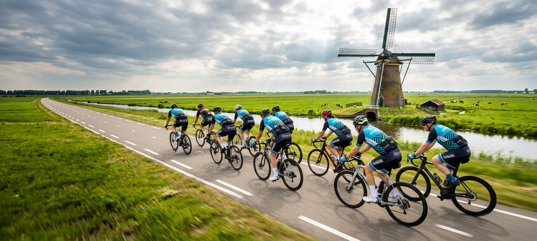 WTC Oud Gastel groepsrit langs Hollandse molen